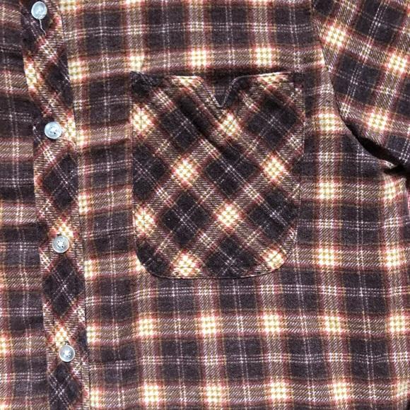 Vintage Brown Button Up Oversized Flannel - Picture 3 of 5
